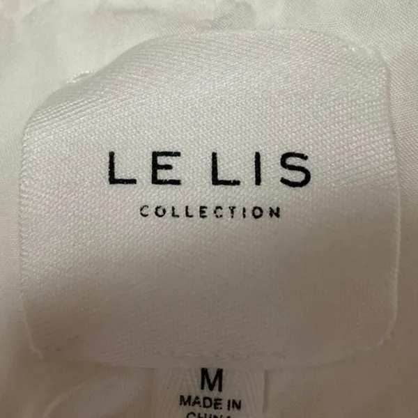 Le Lis White Button Front Notch Collar Pockets Long Sleeve Blazer Coat Jacket M - Image 3