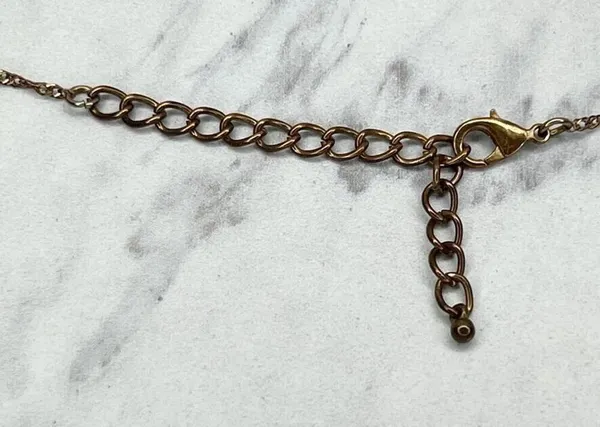 Gold Tone Faux Turquoise Trunk Up Good Luck Elephant Pendant Necklace - Image 4
