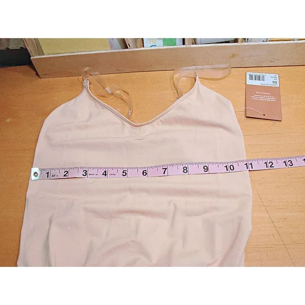 Capezio Womens Nude With Clear Camisole Adjustable Straps Leotard Bodysuit Sz M - Image 7