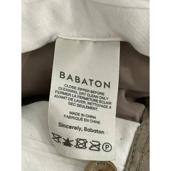 Aritzia Babaton Womens Beige Khaki Wool High Rise Wide Leg Trousers Pants Size 0 - Image 6