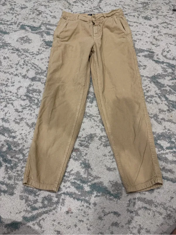 Zara Women’s Tan Corduroy Pants Size 29 27” Inseam - Image 2
