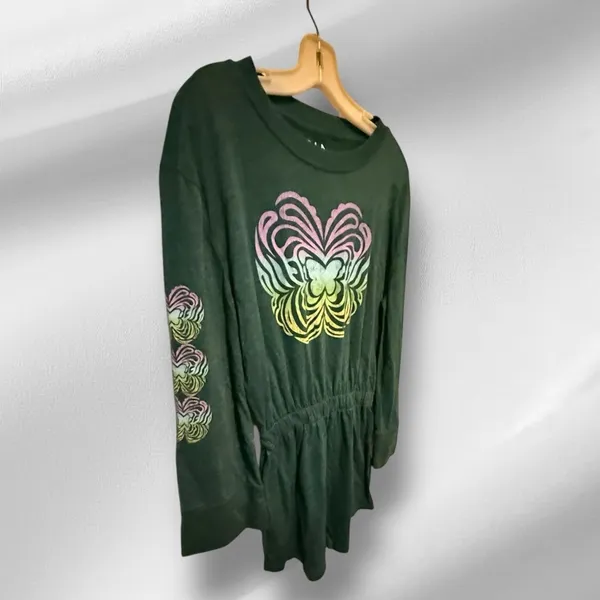 Chaser Green Mini Dress with Butterfly nwot - Image 4