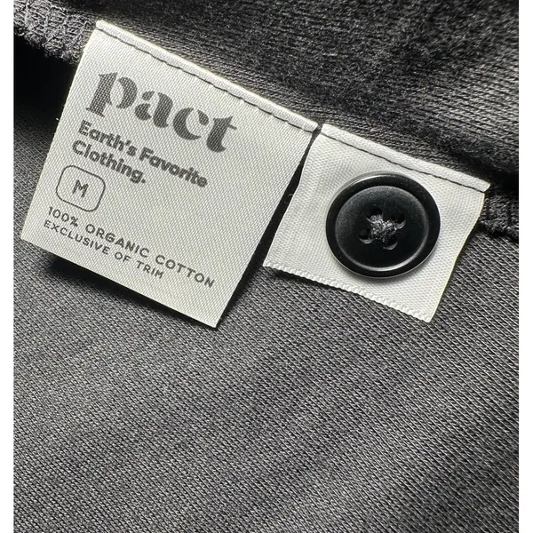 PACT Airplane Collection Relaxed Knit Blazer Jacket Black Medium Sustainable - Image 9