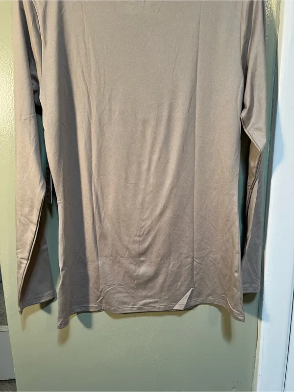 32 Degrees Heat Women’s Size Medium Long Sleeve T-Shirt Heather Sandstone Beige - Image 8