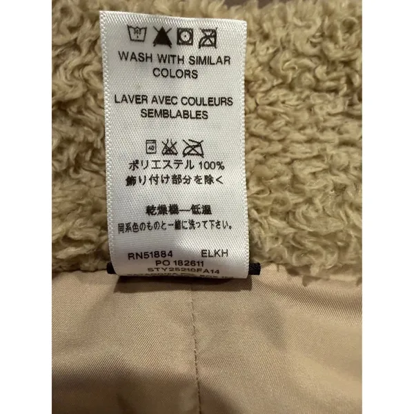 Patagonia Los Gatos Teddy Fleece Zip Jacket Tan Beige 25210 Women Small - Image 7