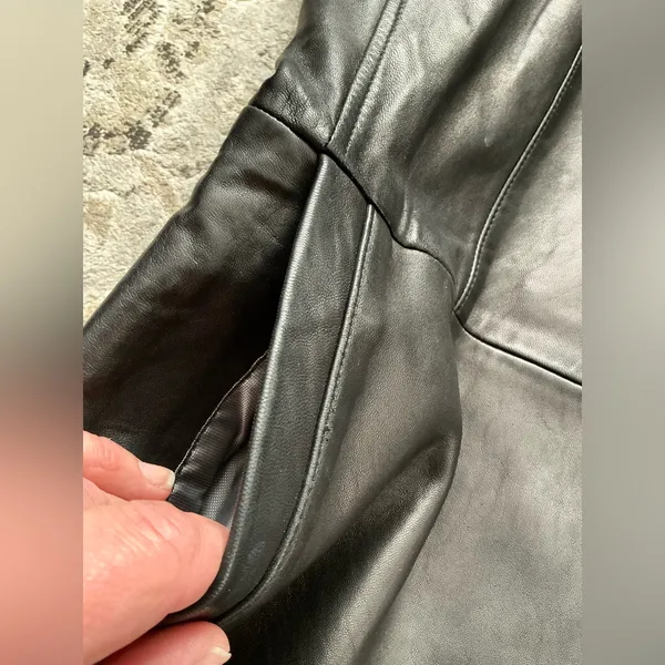 Nice genuine leather jacket 🖤🖤 Black Size L - Image 8
