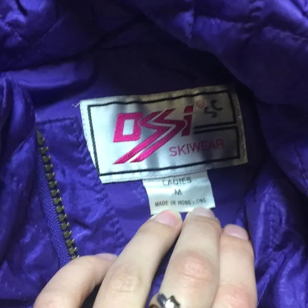 Vintage Purple Pullover Apres Ski Snow Winter Windbreaker Jacket - Image 4