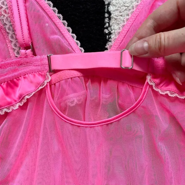 NWT Victoria’s Secret Hot Pink Babydoll S - Image 6