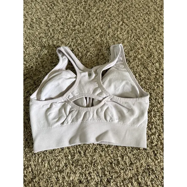 90 Degree Women's‎ Light Gray Front Zip Sports Bra Size Medium - Image 9