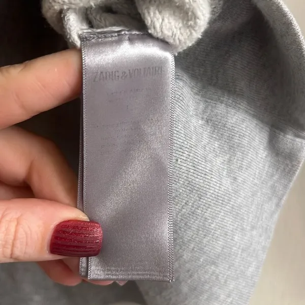 ✨ZADIG & VOLTAIRE Amour Grey Sz Large Sweatshirt✨ - Image 8