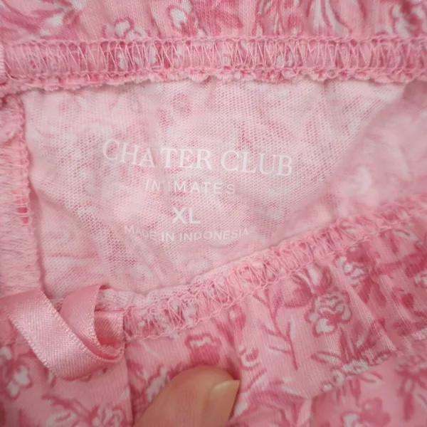 Charter Club Intimates Pajama Pants Womens XL Light Pink Ditsy Floral Print - Image 5