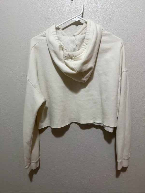 Cream Colorado Cropped Sweatshirt Mountain Graphic Size Medium - Image 2