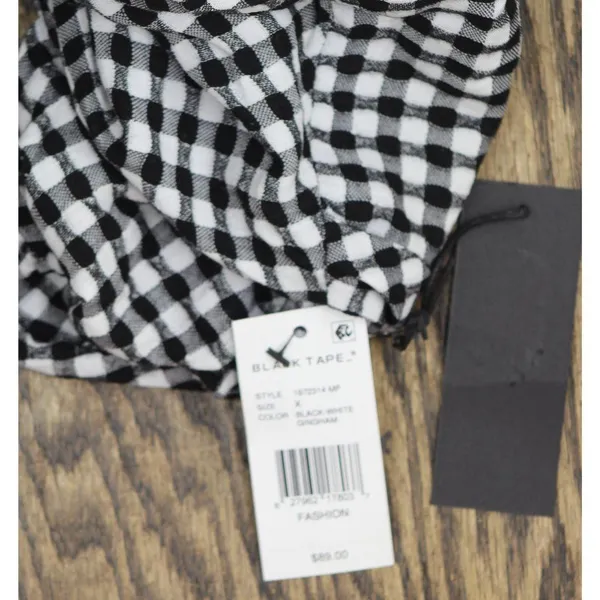 NWT Black Tape Trendy Plus Size Button Front Trapeze Dress Black / White X - Image 7