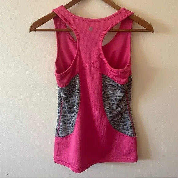 Tek Gear Pink and Gray Athletic Tank Top Small - Image 3