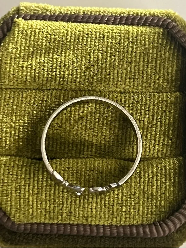 Butterfly and Heart Stainless Steel Silver Adjustable Ring Size 6-9 - Image 3