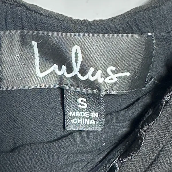 Lulus Black Off Shoulder Ruffle Cropped Puff Sleeve Top Womens‎ Size Small - Image 4