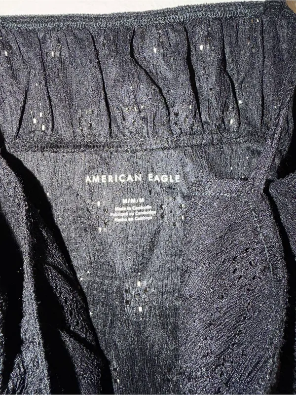 American Eagle Outfitters Black Eyelet Camisole Tank - Image 2