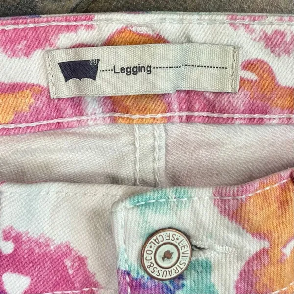 Levi's Watercolor Floral Ankle Length Denim Skinny Legging 31 - Image 7
