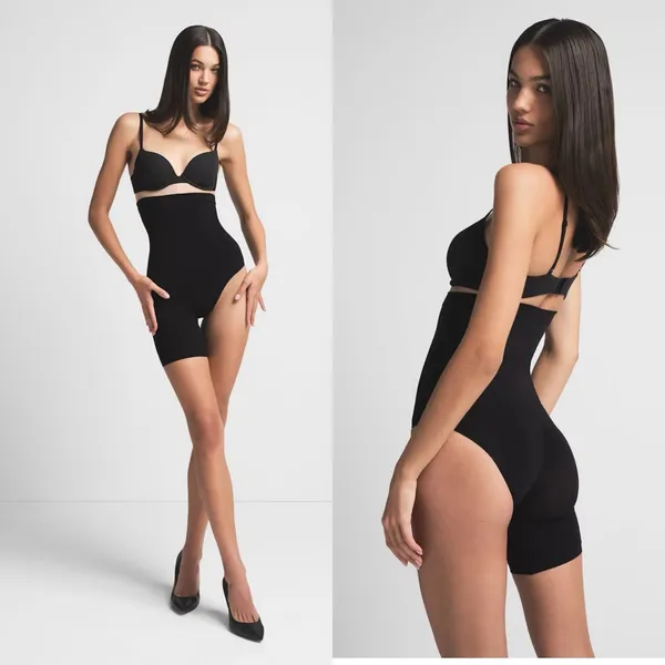 Skims Seamless SCUPLT Solution Short Left Leg Exposed Onyx BLACK NWOT $42 sz XL‎ - Image 2