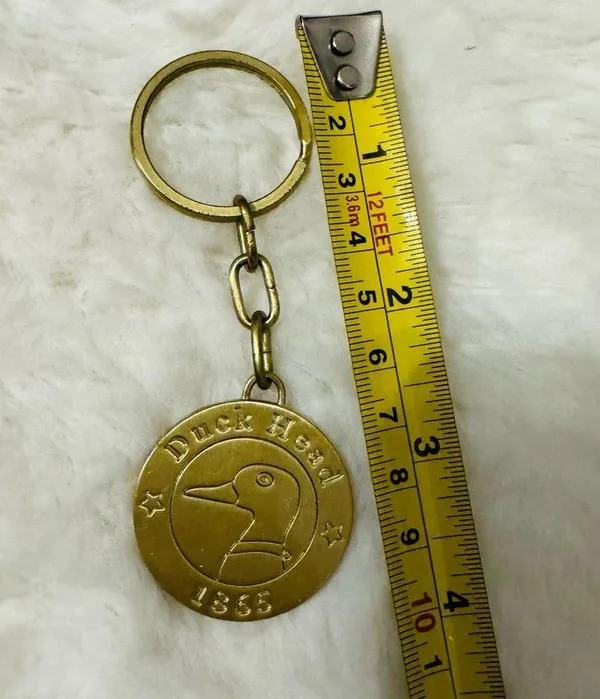 Duck Head Stars 1865 Gold Bronze Collectible Sturdy Key Ring Keychain Holder - Image 3