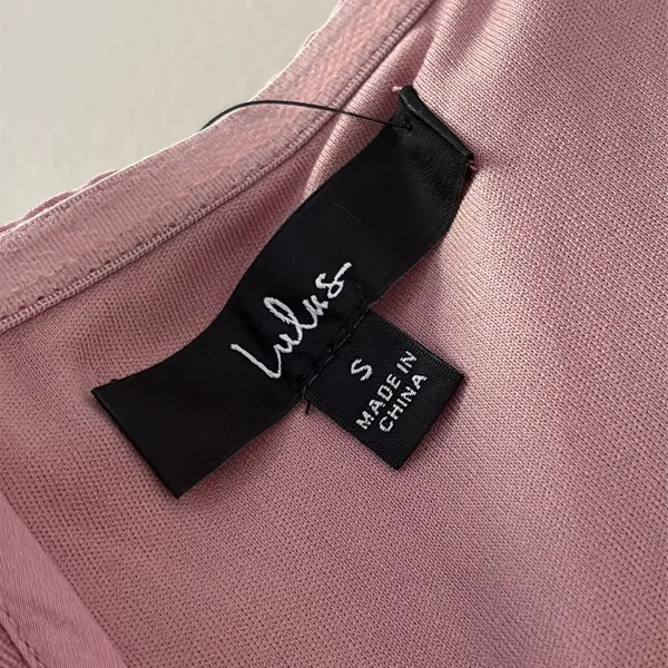 Lulus Maxi Dress Real Romantic Light Rose Pink Satin Strapless Flowy Size S - Image 12