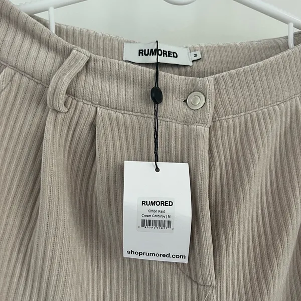 NEW Rumored Simon Pant | Cream Corduroy - Image 6