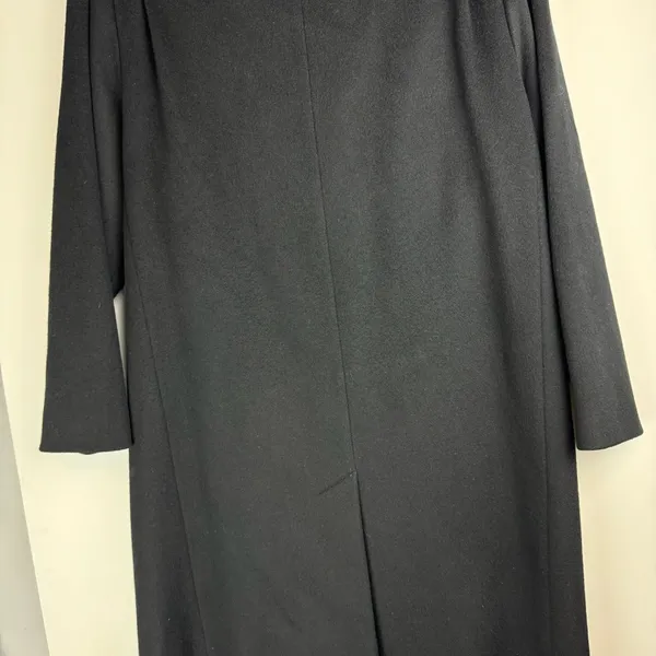 Vtg ALORNA 100% Wool Long Fur Collar Jacket Overcoat - Image 11