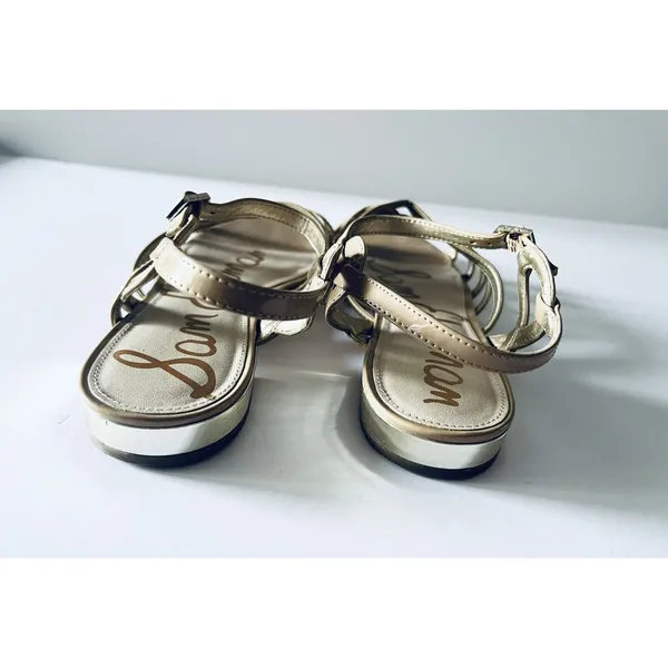 Sam Edelman Daphnie Strappy Patent Leather Tan Brown Sandals Shoes‎ Womens 9.5 - Image 5