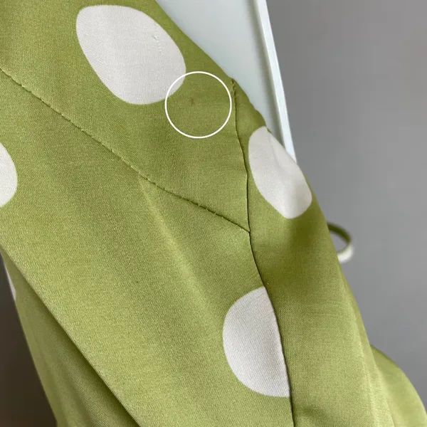 NWT Lulus‎ Halter Mini Dress The Best Spot Green Polka Dot Satin Medium Backless - Image 12