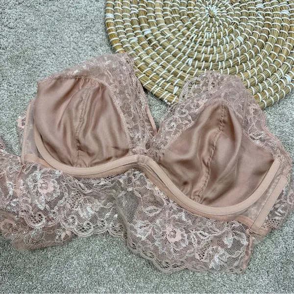 NWT Victoria’s Secret Dream Angels Allure Shimmer Long Sleeve Bra Top Lace XL - Image 9