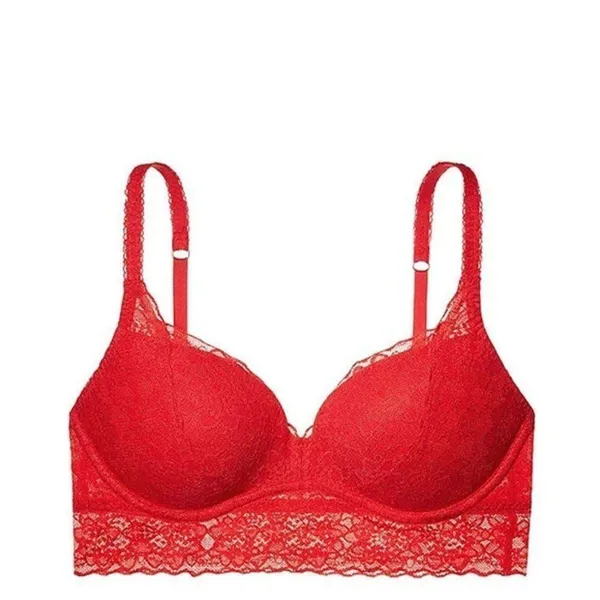 MOVING SALE-VS PINK Red Lace Wired Bralette - Image 2
