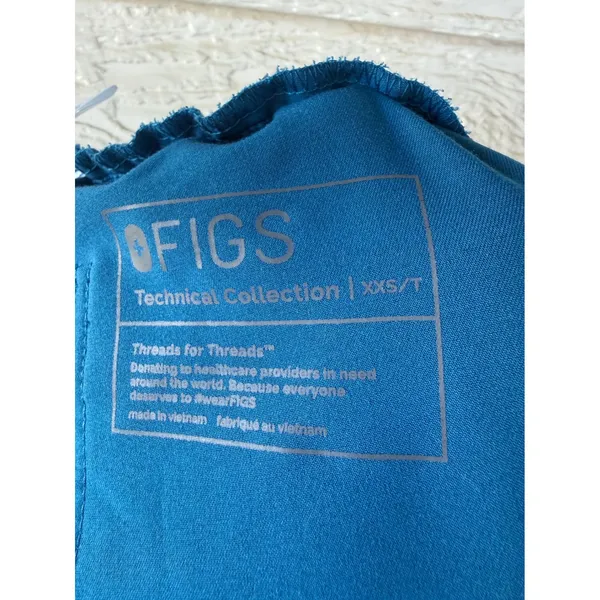 FIGS Technical Collection Alps Blue Scrub Pants TW2000T Womens Size XXS Tall - Image 6