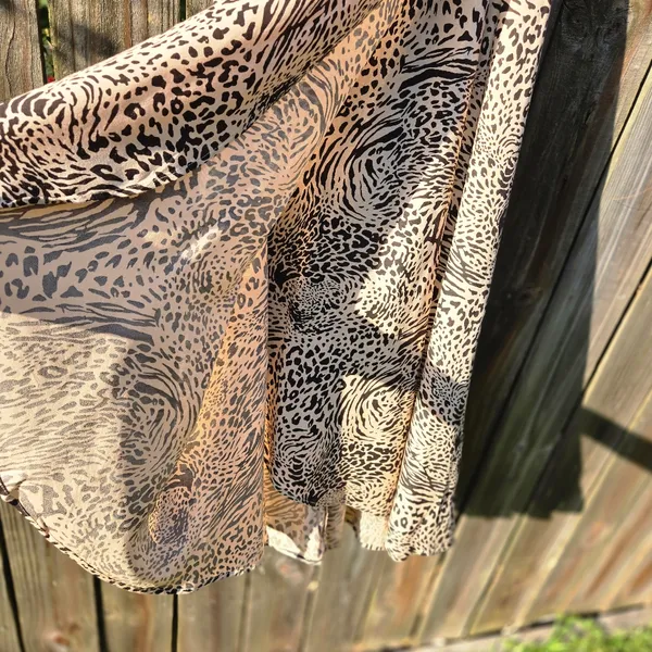 Japna Animal Print Wrap Stretch Midi Skirt SIZE Large - Image 3