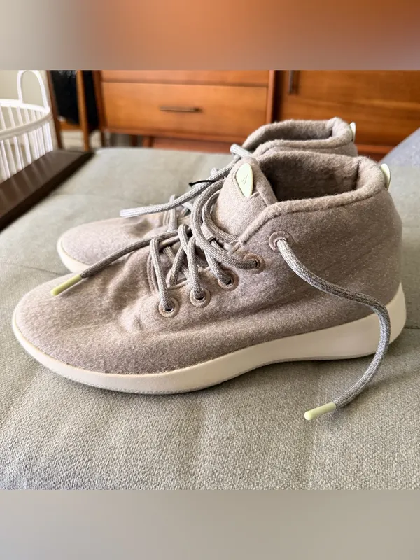 Allbirds Mizzle Merino Wool Runner-Up Ankle Sneaker Lace Light-Gray Size 10 - Image 3