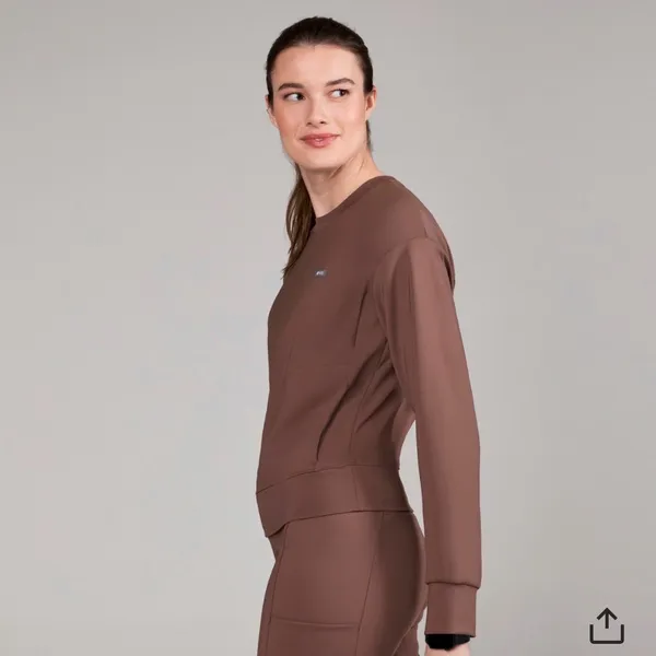NWOT FIGS Cornelia FORMx Crewneck Scrub Top - Cedar - Image 4