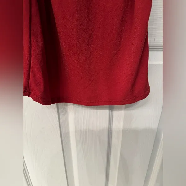 ASTR Wrapped Strap Women’s Red Maroon Rust Polyester Maxi Dress Size Small - Image 5