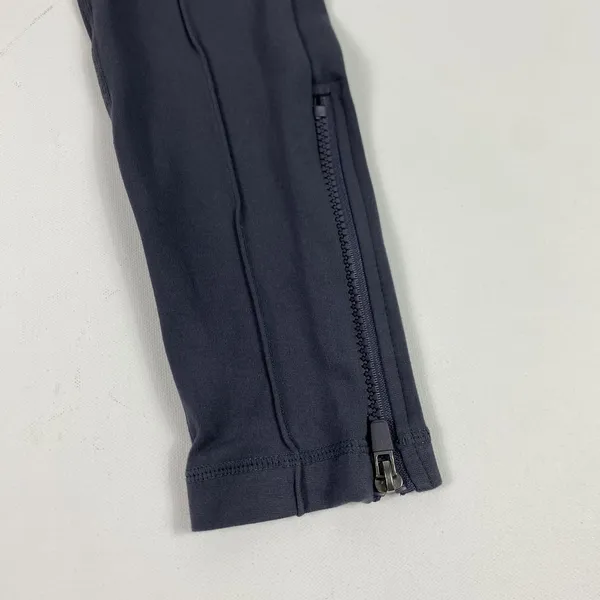 Fabletics Pants Womens Small Charcoal Gray Zip Ankle Slim Jogger Pockets Stretch - Image 2