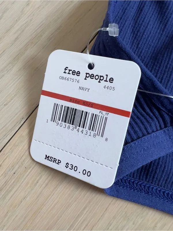 Free People High Neck Bralette in Navy Blue NWT - Image 5