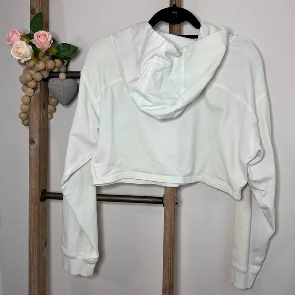 Lululemon Cropped Hoodie Sweatshirt Size 10‎ Stain - Image 8