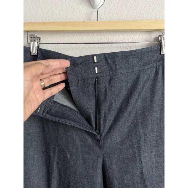 Ann Taylor Chambray Wide Leg Crop Pants Women's Size 10 Business Casual Travel‎ - Image 7