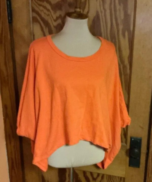 Bucket List Orange Slouchy poncho top - Image 4