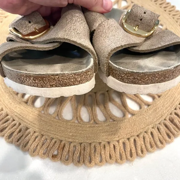 Birkenstock Metallic Rose Gold Siena Big Buckle Cross Strap Sandal EU 38 Coastal - Image 10