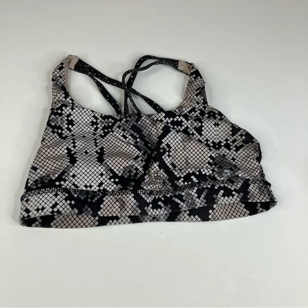 Lululemon Energy Bra Ziggy‎ Snake Butter Pink Black - Image 5