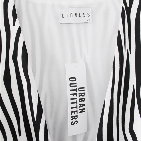 LIONESS Ask Anything Zebra Print Mini Dress NWT - Image 15