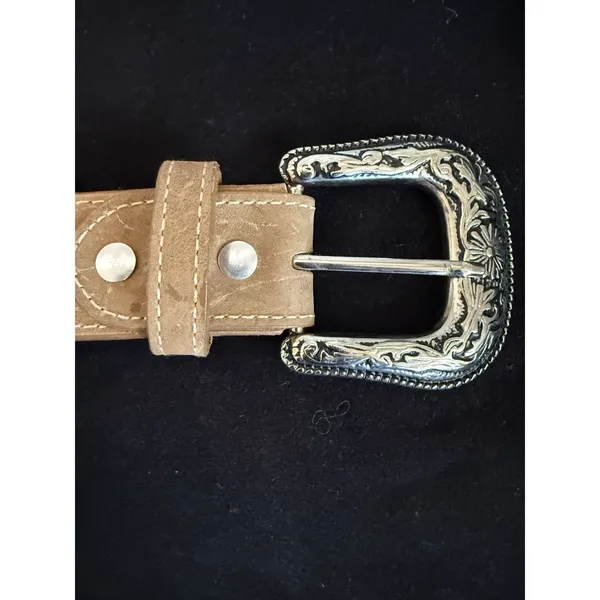 Women's Leather Western Belt Innovation Mexico Embroidered Floral Size 44‎ NWOT - Image 6