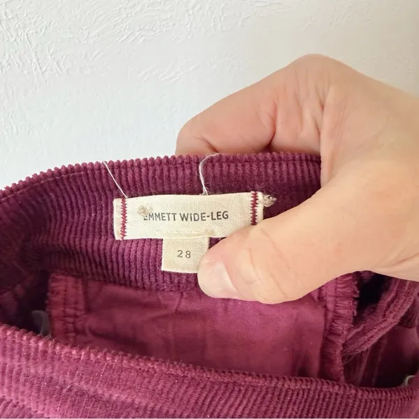 Madewell Emmett Wide Leg Corduroy Pant Sz 28/6 - Image 4