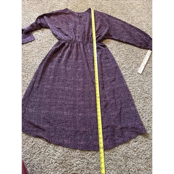Prologue Plum Purple Printed Dress Casual Party Women Size Large‎ - Image 9