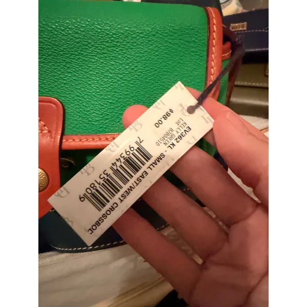 Dooney & Bourke Crossbody Women Small Kelly Green East/West Pebbled Leather Bag - Image 8