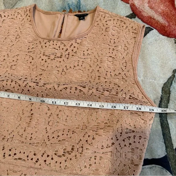 Ann Taylor Lace Sleeveless Top in Beige - Image 14
