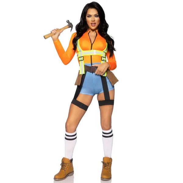 NEW Nailed It Sexy Construction Worker Cosplay Halloween Costume Size Large - Image 2